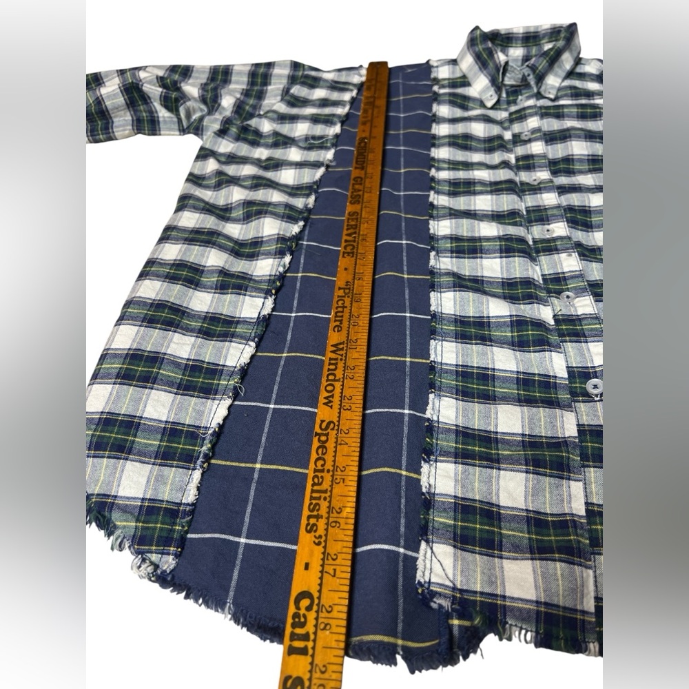 Bdg Spliced Dad Button Down Plaid Patchwork Shirt… - image 8